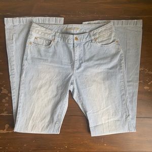 Michael Kors ‘Selma’ Pinstriped Flare Jeans Sz 8